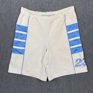 Vintage Y2K Jordan Cat Scratch White Blue Shorts Large 0159